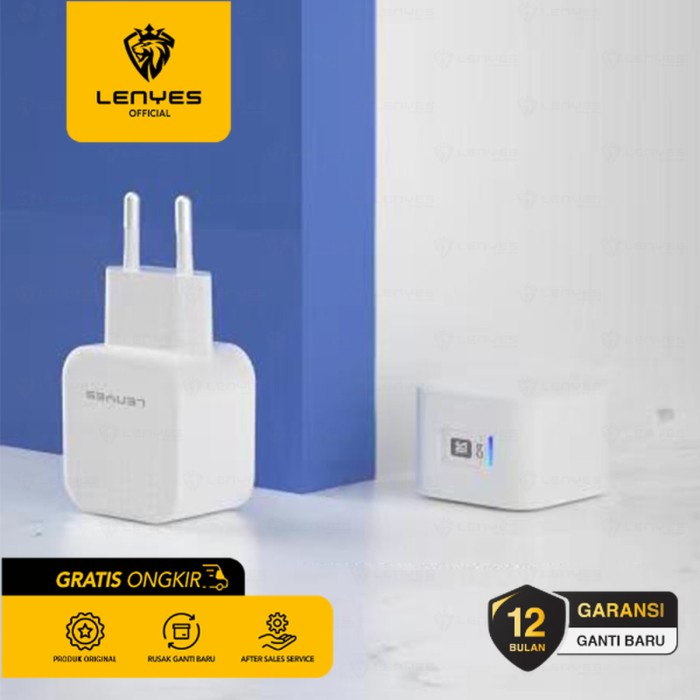 Travel Adapter Kepala Charger Lenyes LCH361 Fast Charging PD20W Type C original kabel cable casan travel charger tc android usb charger micro usb type c batok kepala charger