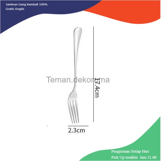 TD - DPR ROXY Garpu Makan Dinner Fork Stainless Steel Mirror Polished - 401G