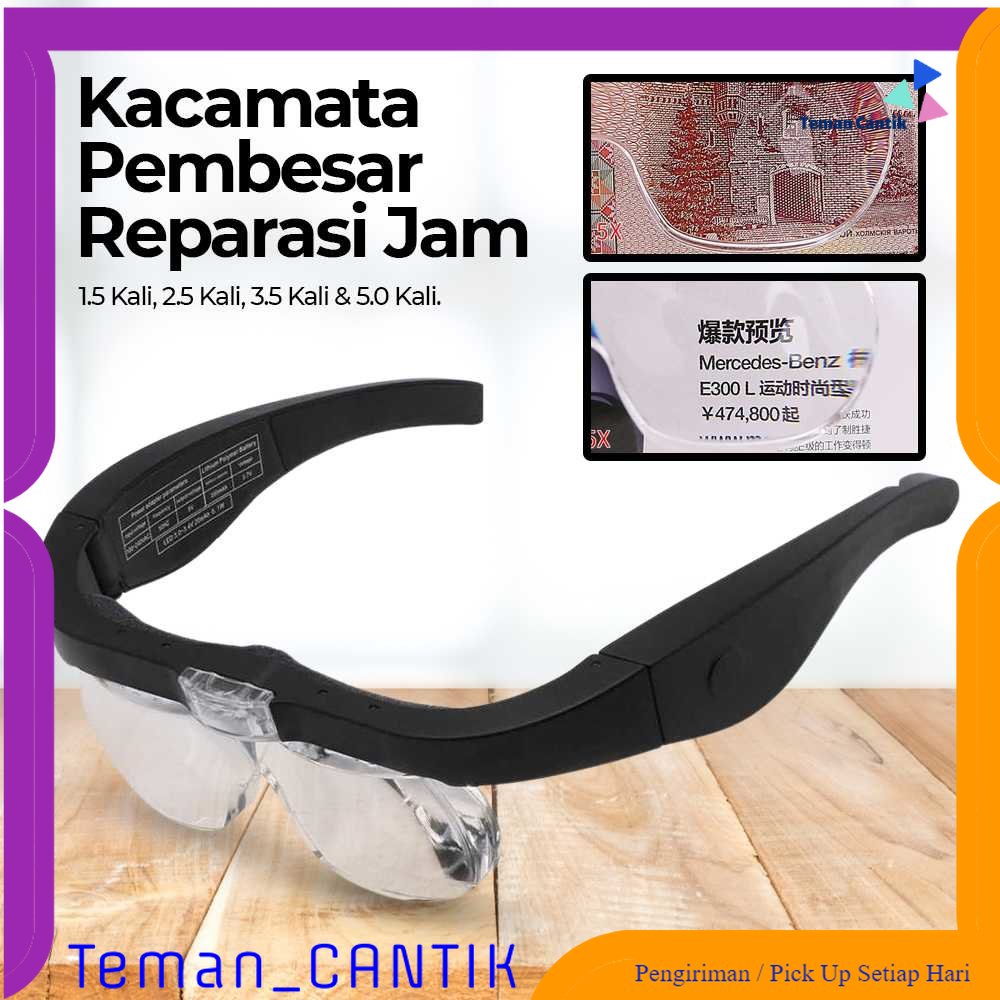 

TC - ATK ZEAST Kacamata Pembesar Reparasi Jam 5x Magnifier 2 LED - 11537DC