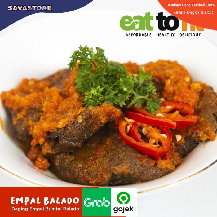 DAGING EMPAL BALADO FROZEN FOOD - MAKANAN SEHAT EMPAL BALADO EAT TO FIT - 100 gr