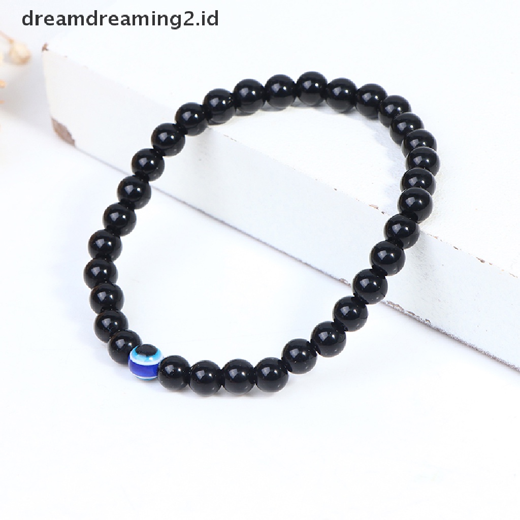 (hot) Gelang Turki Evil Eyes Manik-Manik Batu Alam Untuk Wanita Pria Perhiasan Yoga//