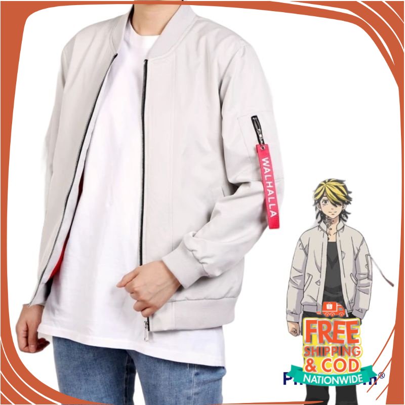 PROMO BIG SIZE JAKET BOMBER JUMBO/ Jaket Bomber Pria Wallhalla Jaket Bomber Kostum Cosplay Putih Jak