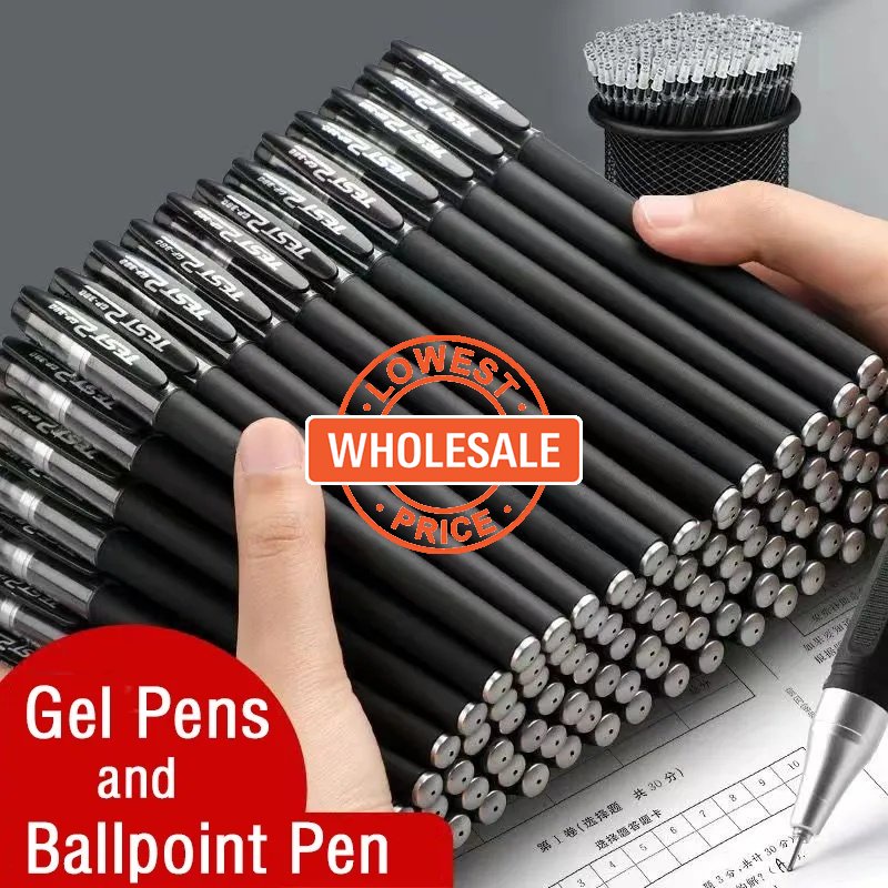 [Harga Grosir] [Unggulan] 0.5mm Hitam Frosted Pena Netral Mewah Pena Tinta Karbon Kantor Mahasiswa Ujian Air Pen Jarum Tabung tip Pena Netral Bisnis Tanda Tangan Pulpen