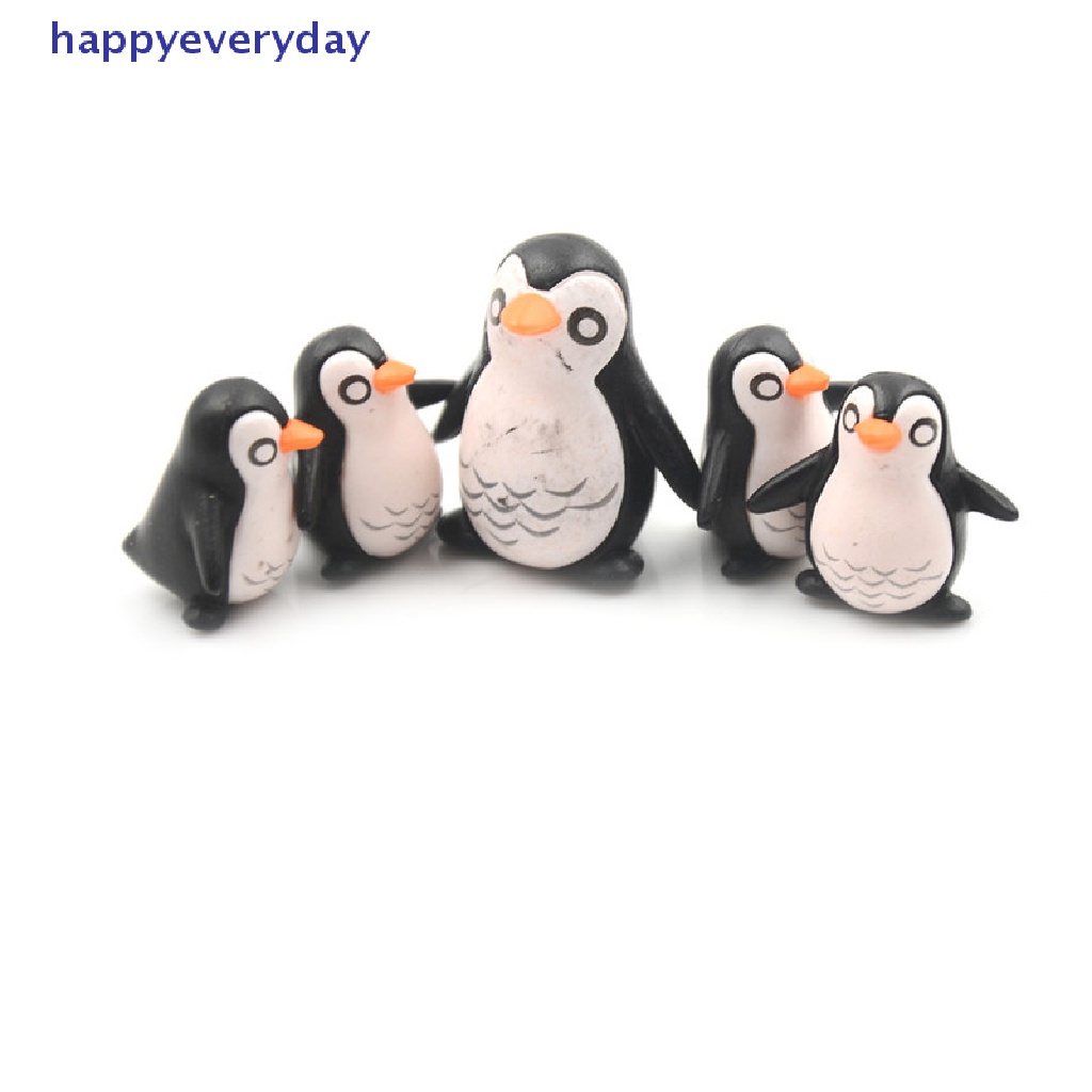 [happy] 5pcs Fashion DIY Pinguin Ornamen Miniatur Berkebun Dekorasi Rumah Boneka Hadiah Mini [ID]