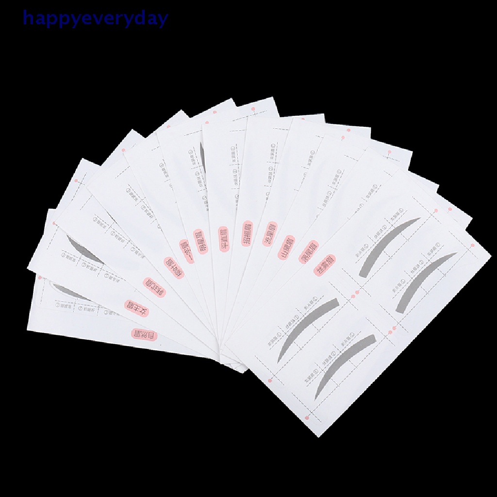 [happy] 24pasang Stiker Template Alis Adjustable Kartu Panduan Stensil Alat Makeup [ID]