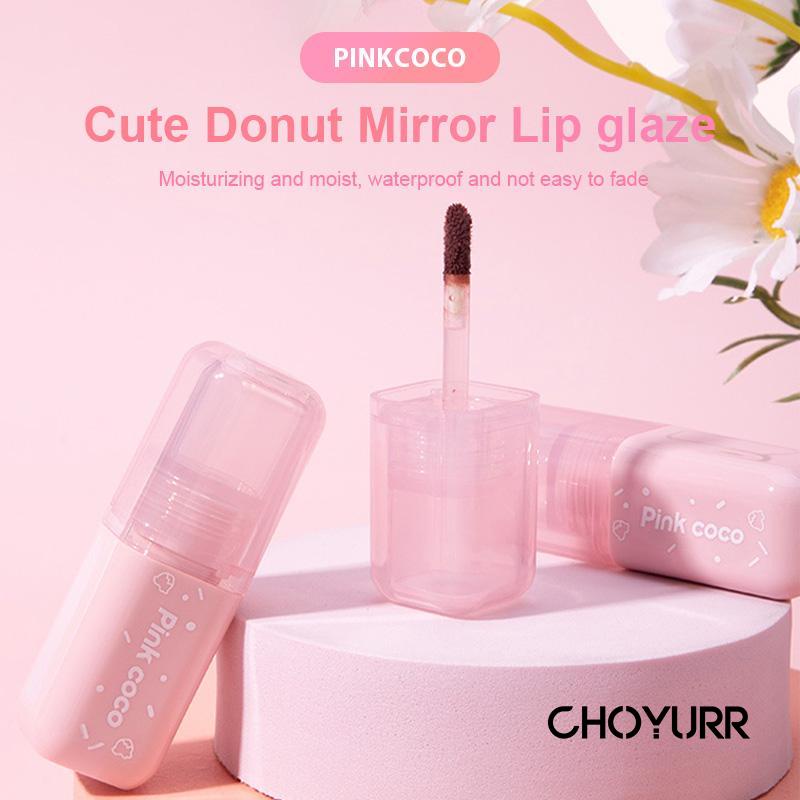 【COD】Pink Coco Lip Tint Lipcream Toot Soft Glossy Mirror Lipstik Ringan Tahan Lama-CH
