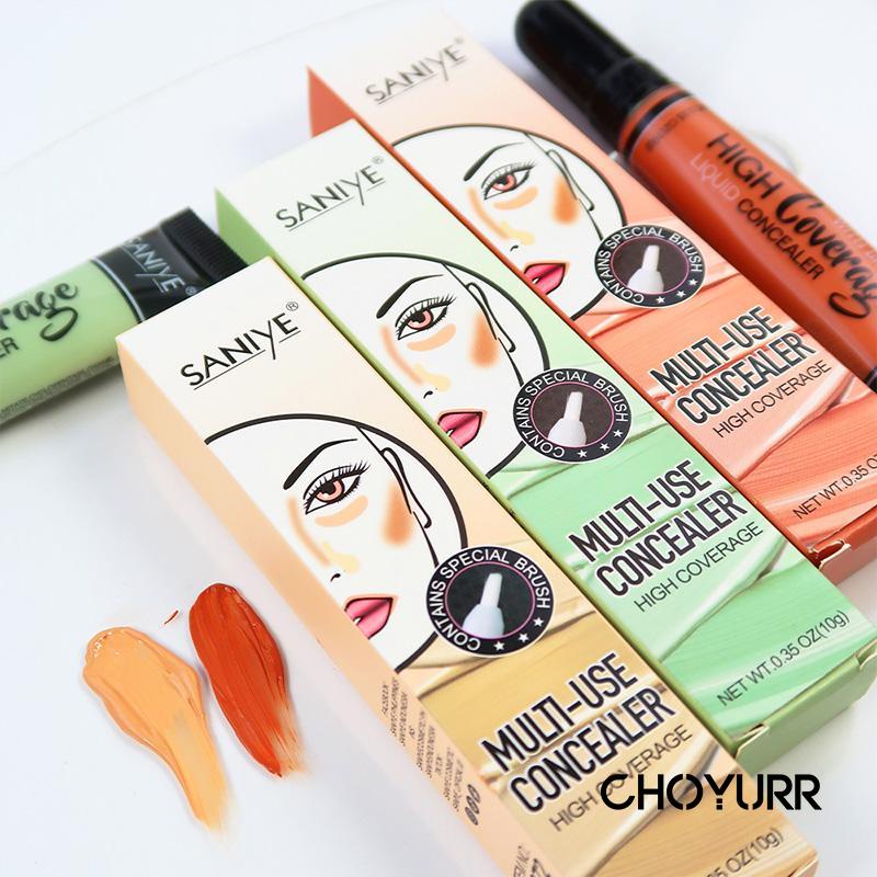 【COD】Concealer Waterproof Wajah Full Coverage Color Corrector Merah Concealer Dengan Control Moisturizing Brightening-CH