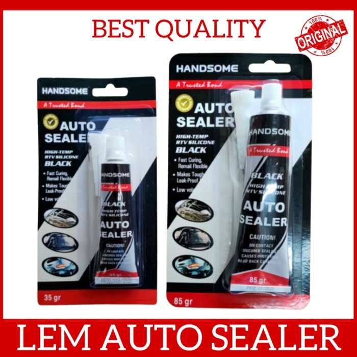 HANDSOME Lem Auto Sealer Hitam High Temp RTV Silicone Untuk Mobil DLL