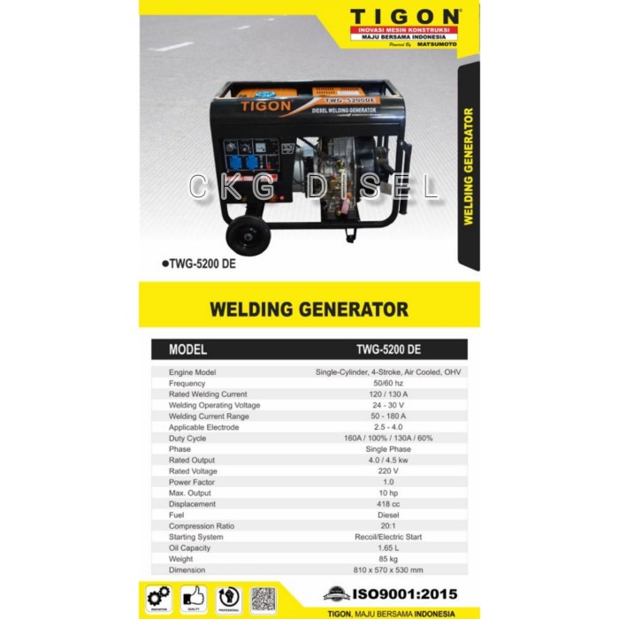 Mesin Las Welding Machine TIGON TWG-5200 DE Heavy Duty