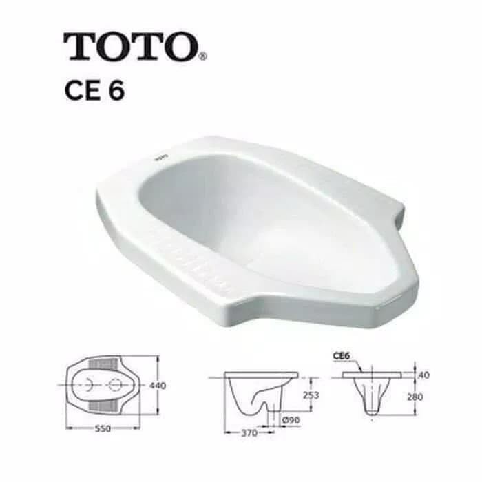 Kloset jongkok Toto CE 6 / Toto CE6 original