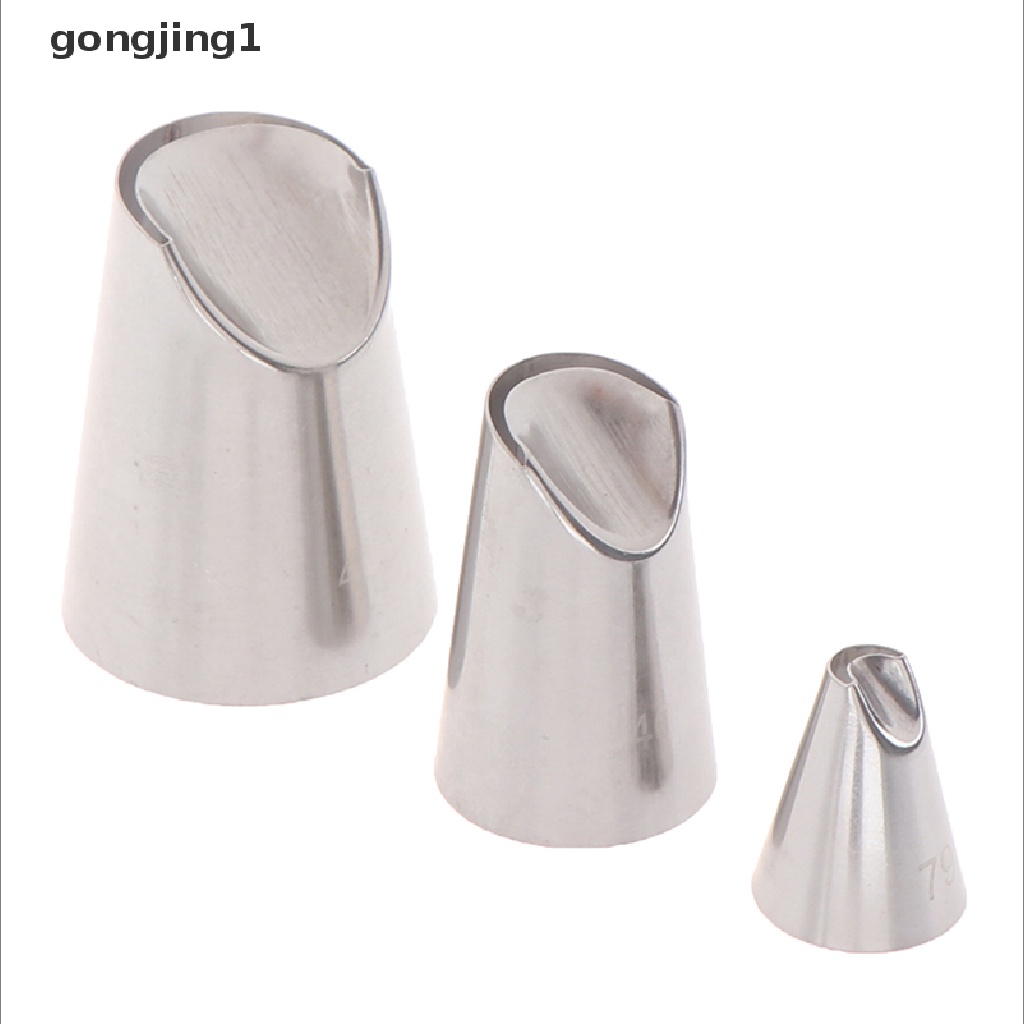 Ggg 3pcs Nozzle Krisan Tulip Pastry Nozzle Icing Piping Tips Bakeware Alat ID