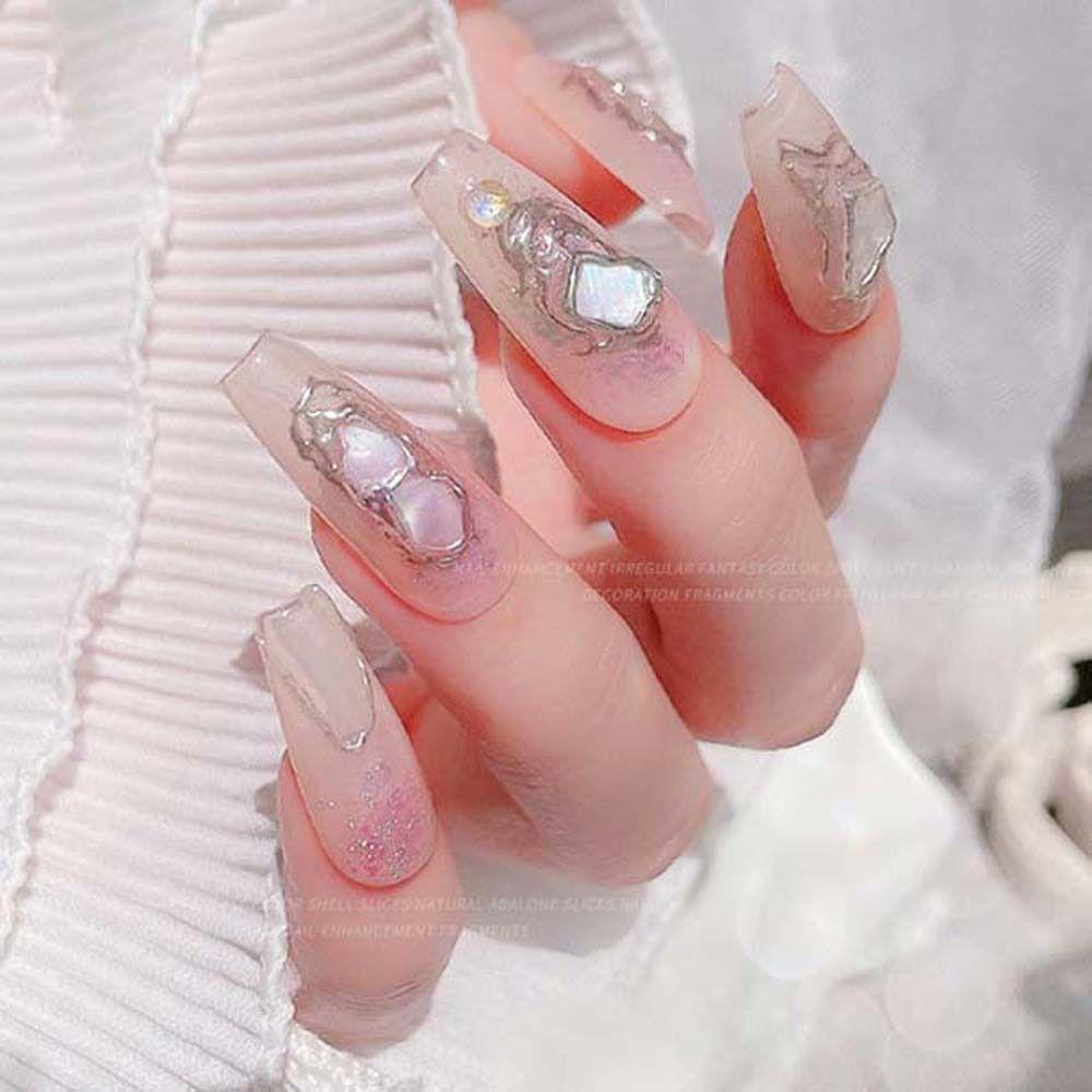 Mxbeauty Dekorasi Nail Art Tidak Teratur Ultra Tipis Manicure Aksesoris Shell Slice Shell Nail Sequin Shell Hiasan Kuku