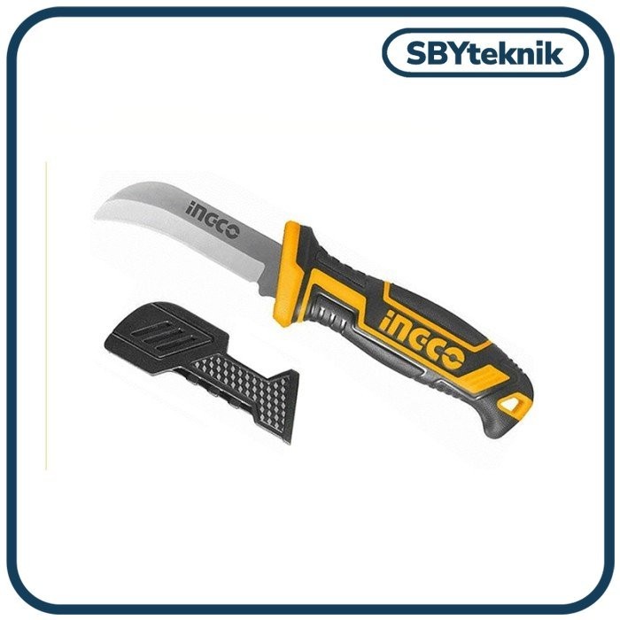 

Cable Stripping Knife (Curved 8") INGCO HPK82001 - Pisau Kupas Kabel