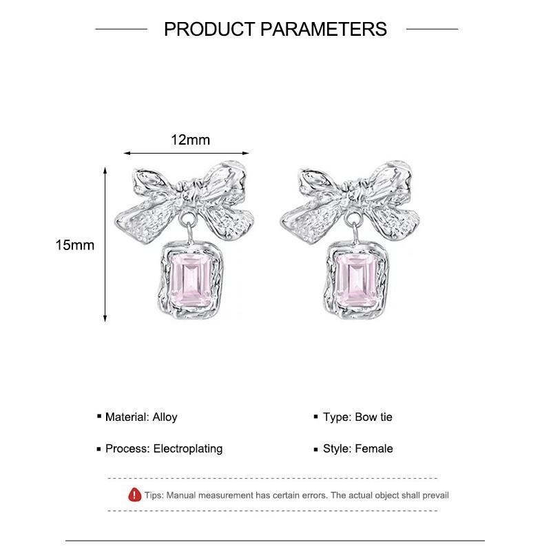 Anting Dasi Kupu-kupu Berlian Zircon Bow Stud Anting Fashion Korea Gaya Untuk Wanita MK