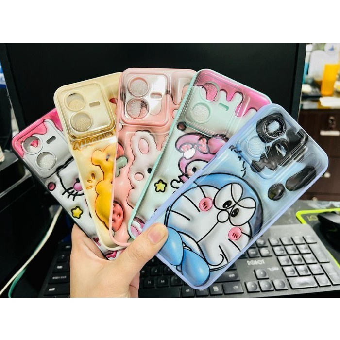 Softcase Motif 3D Realme 8 4G/8Pro/10 4G/C30/C31/C33/C35/C25/C12/C21Y/C25Y/Narzo 50A/Prime/50i Prime Case TPU Motif 3D Karakter Cartoon Lucu Tidak Timbul