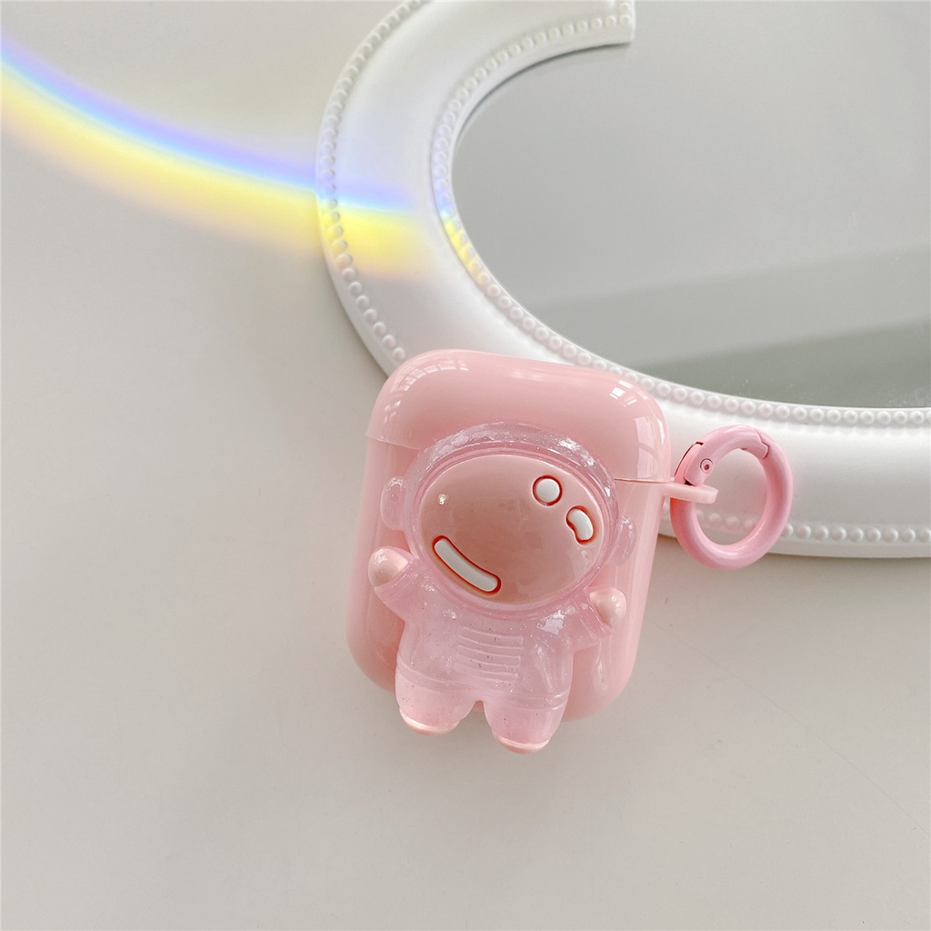 Cocok Untuk Apple Airpods1/2Pro Ring Gesper Ins Angin Kartun Astro Lucu Bluetooth Earphone Case