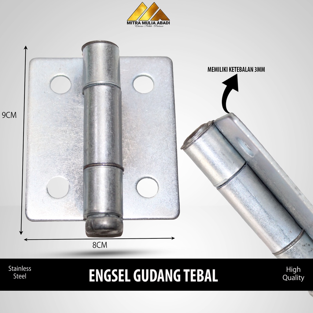 Engsel Kupu Plat Besi  Untuk Garasi/Gudang