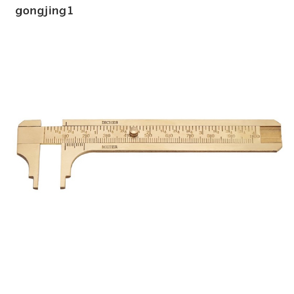 Ggg Timbangan Kuningan Mini80/100mm Sliding Gauge Vernier Caliper Penggaris Pocket Measuring ID