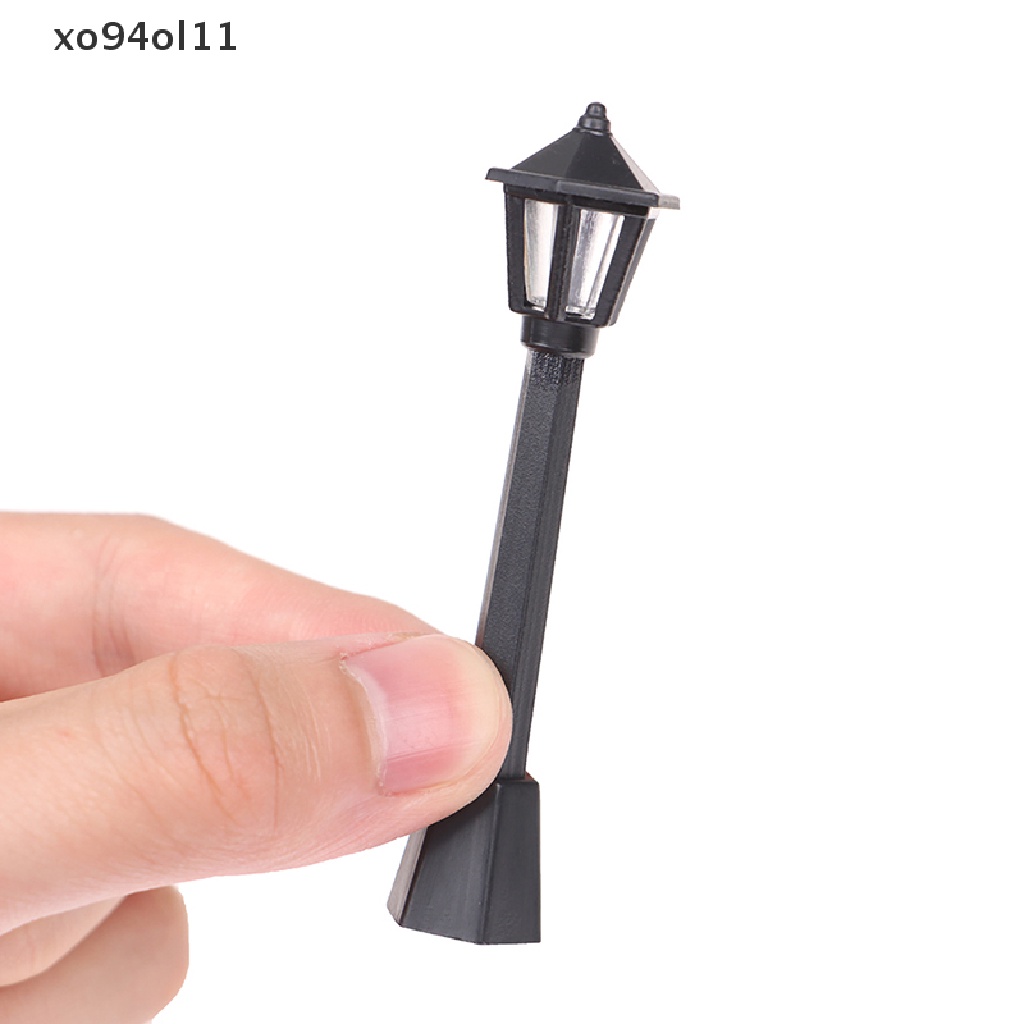 Xo 7pcs/set1per12rumah Boneka Miniatur Rumput Lampu Jalan Kursi Taman Pagar Dekorasi Mainan OL