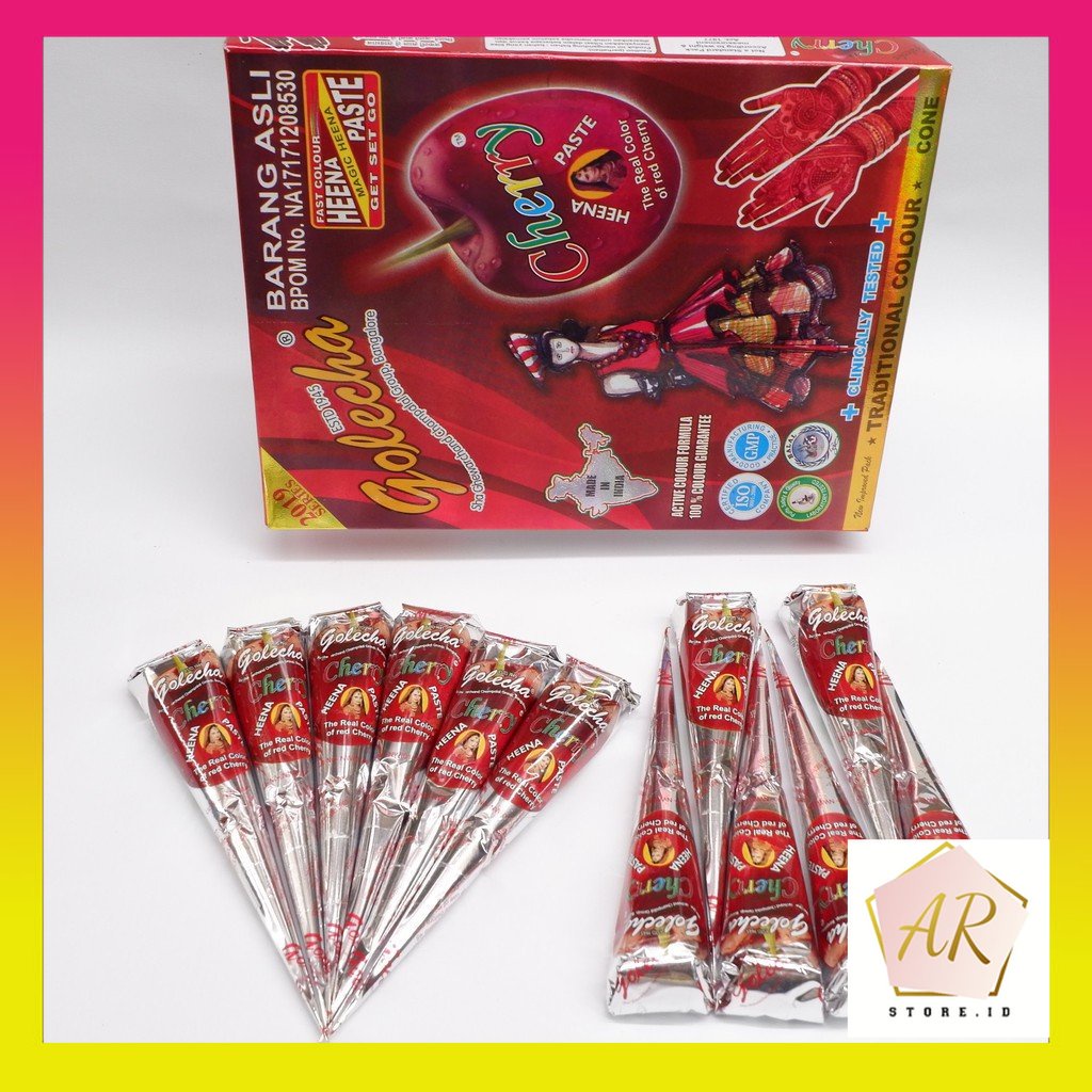Golecha Henna Cherry Red Warna Cherry Hennai