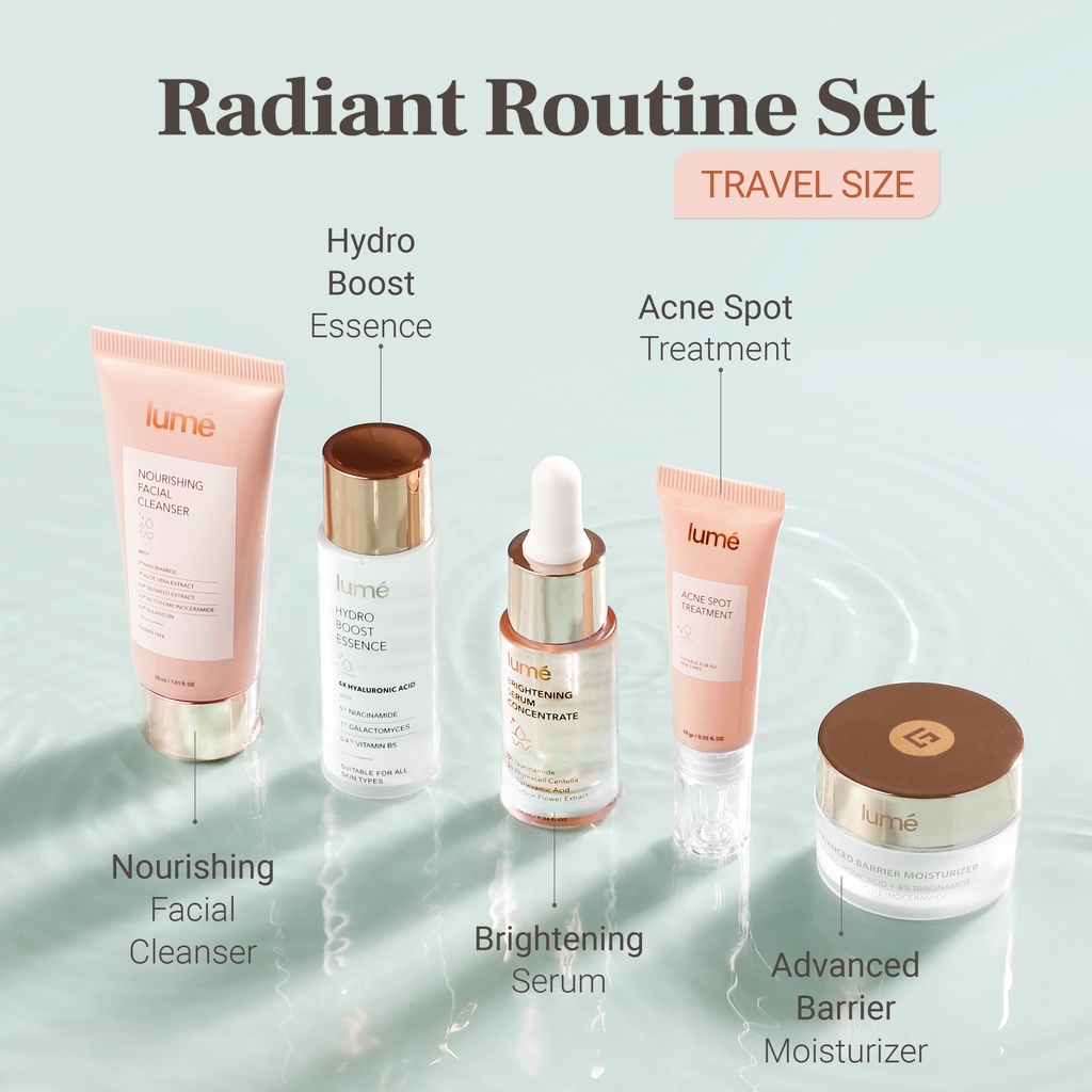 Lume Skincare TRAVEL SIZE Radiant Routine Set