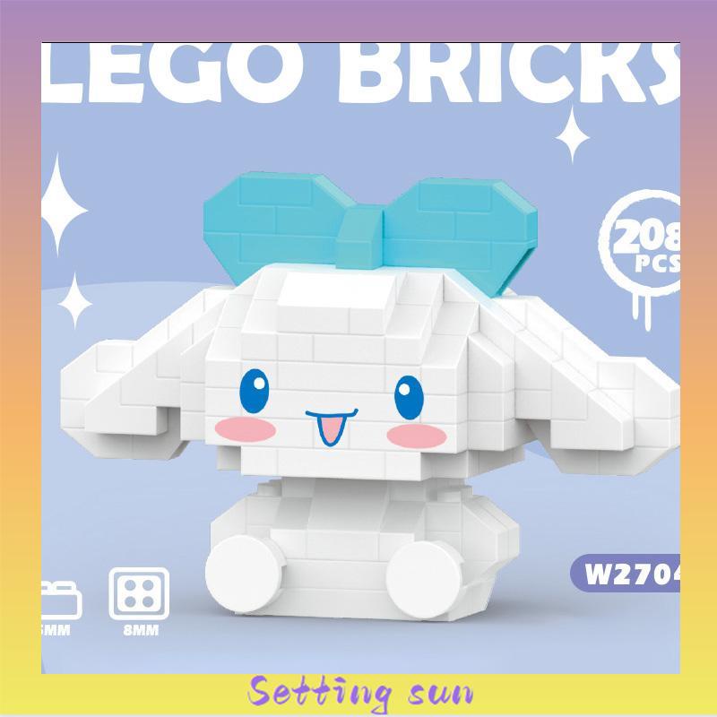 Mainan Balok Susun Sanrio kuromi Mainan Anak Mainan Edukasi DIY 3DPuzzle Nano Block TN