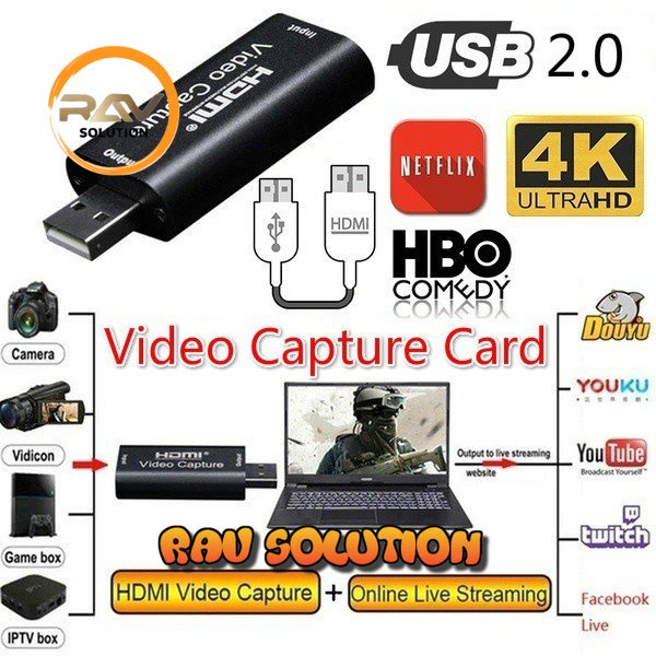 HD VIDEO CAPTURE USB 2.0 4K 30 FPS MOBILE GAME LIVE RECORDING  VN 4