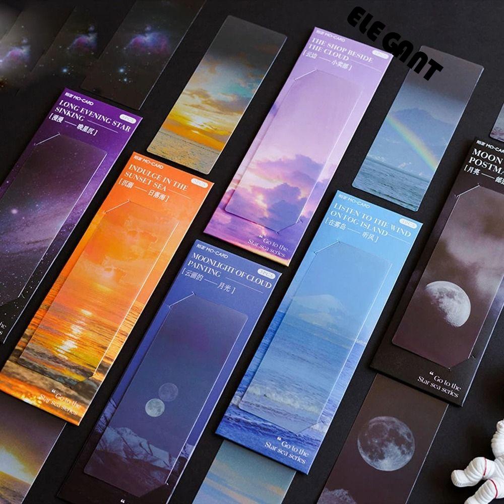 [Elegan] Bookmark Tembus Baca Aksesoris Hadiah Anak Note Marker Penanda Halaman Buku Holder Dekorasi Bookmark Aesthetics Bookmark To the Sea of Stars Series