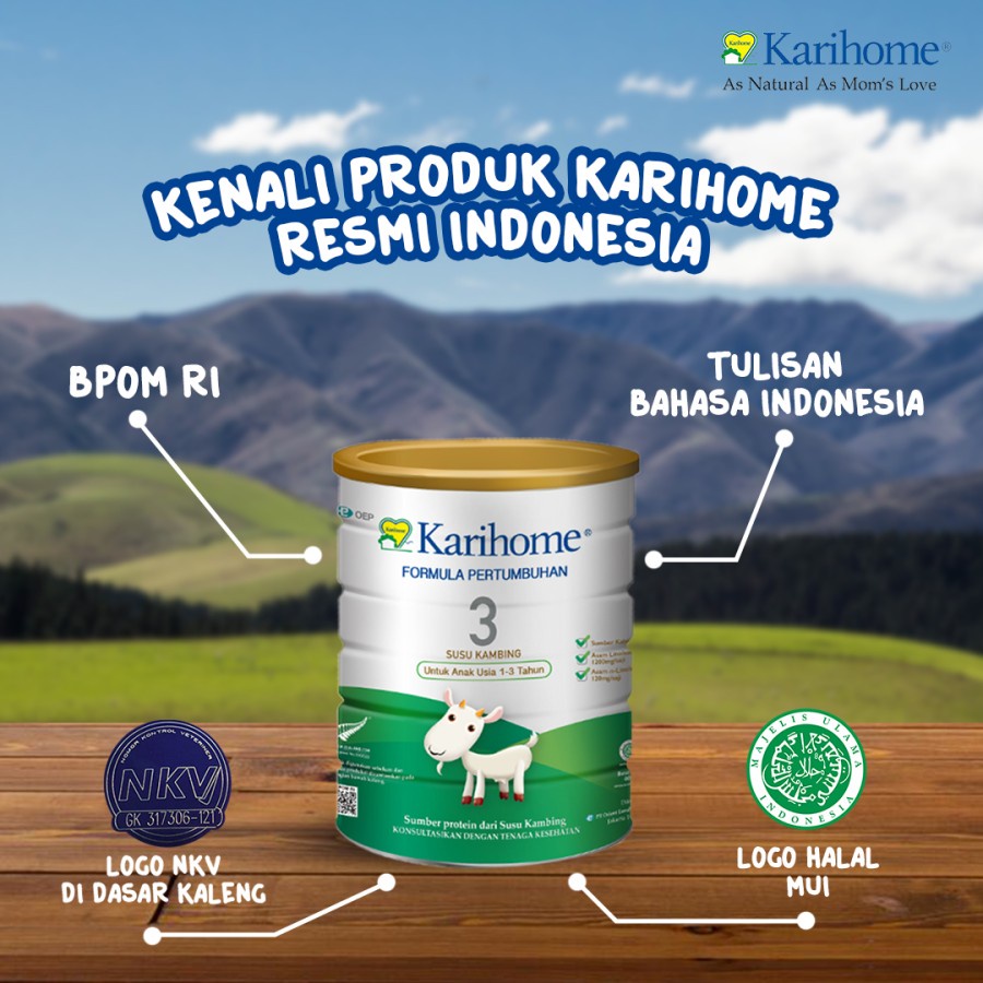 Karihome Goat Milk Formula 400g STEP 1 (0-6m) | Susu Kambing Formula