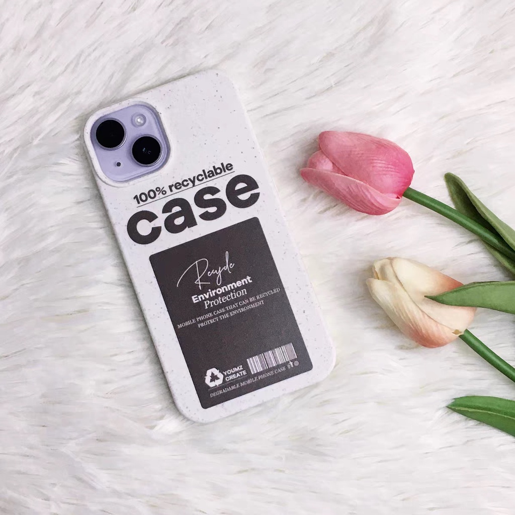 IPHONE Casing Ponsel Iphone11 ins Bahan Ramah Lingkungan Perlindungan Kamera Cocok Untuk Iphone14 13 12 14Plus Pro MAX 7 8Plus X XR XS MAX SE 12mini 13mini Model Empat Sudut Shockproof