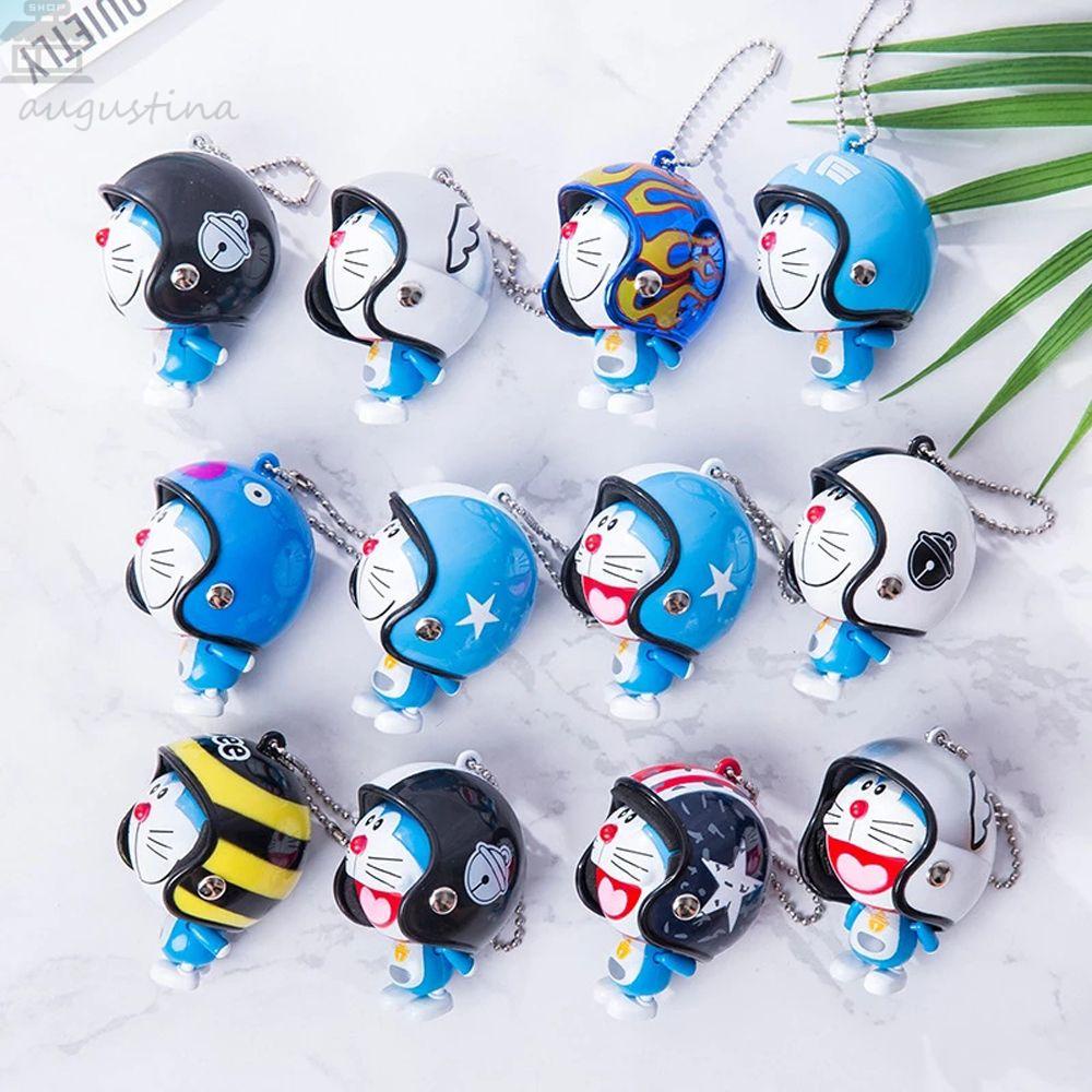 Agustina Doraemo Gantungan Kunci Perhiasan Fashion Untuk Anak-Anak Liontin Kartun Indah Helm Mainan