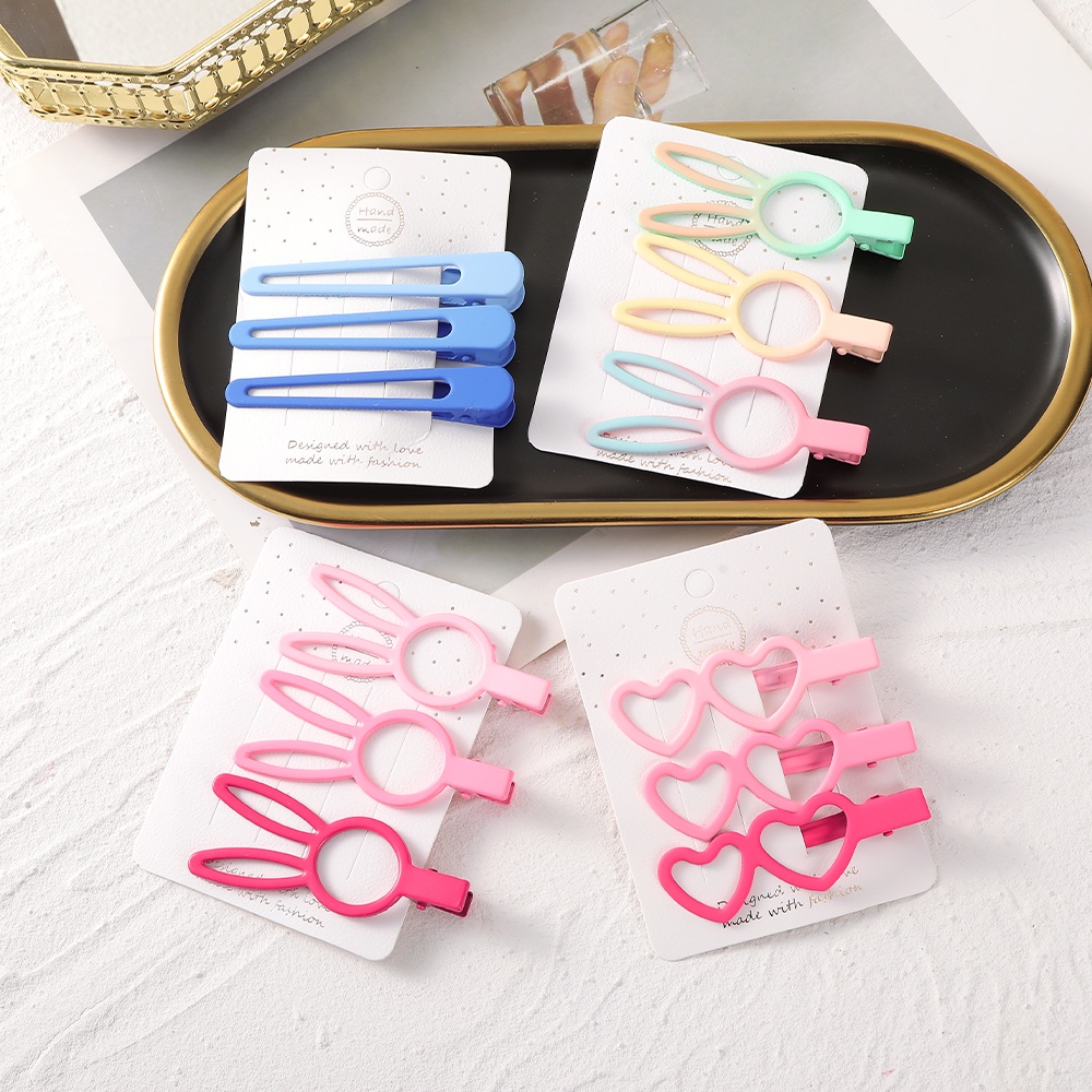 1set Korea Permen Warna Jepit Rambut Gadis Fashion Manis Jepit Rambut Klip bb Wanita Aksesoris Rambut