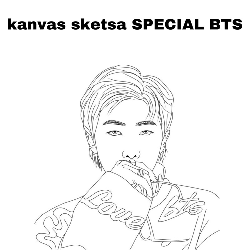 

Kanvas Lukis Sketsa 30x20cm Special BTS