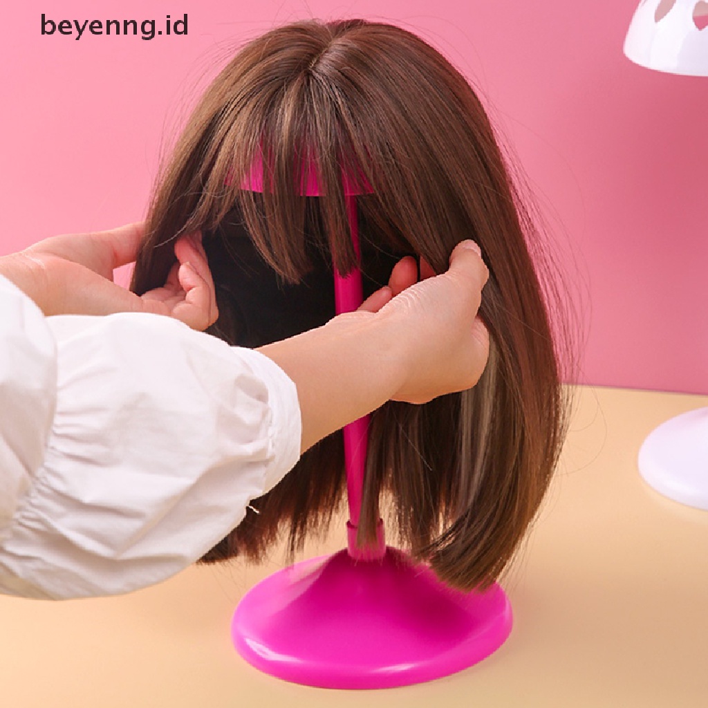 Beyen Topi Portable Manekin Kepala Wig Stand Stabil Dummy Penyimpanan Praktis Hair Holder ID