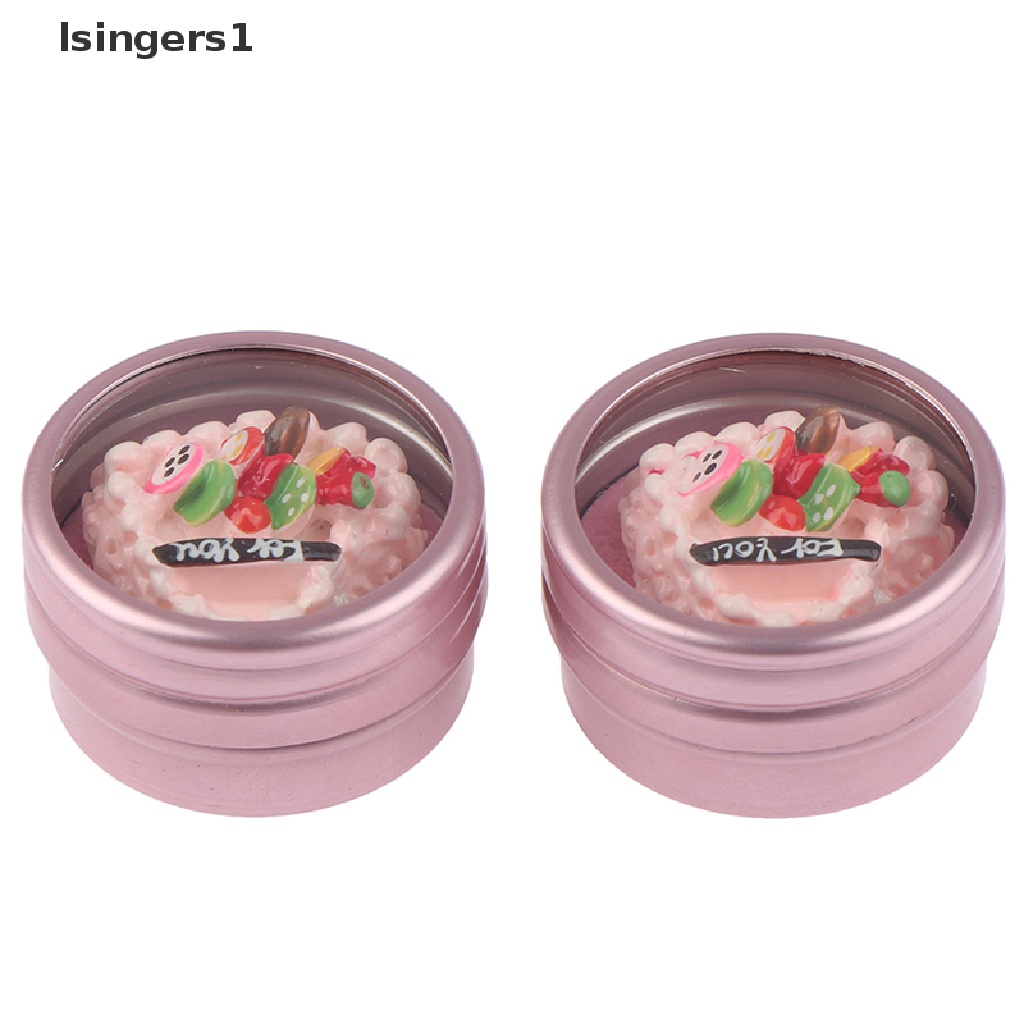 [lsingers1] 2pcs 1: 12rumah Boneka Miniatur Kue Resin Boneka Makanan Dekorasi Bermain Dapur Mainan Butik