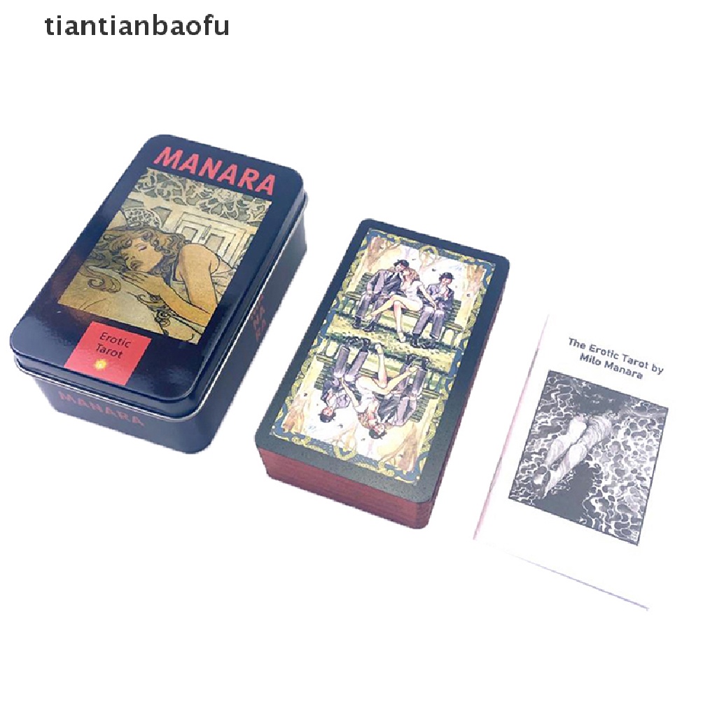 [tiantianbaofu] Besi Kotak Manara Kartu Oracle Tarot Fate Ramalan Deck Party Board Game w/Butik Manual