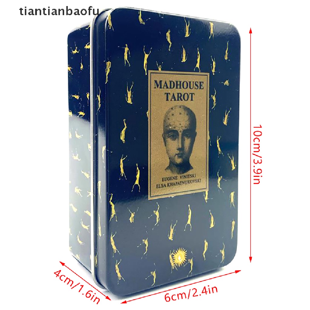 [tiantianbaofu] Besi Kotak Buatan Rumah Tarot Ramalan Dek Permainan Pesta Keluarga w/Manual Butik