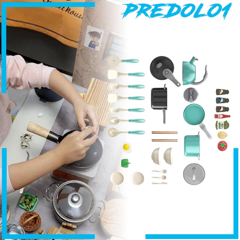 [Predolo1] 32x Mainan Dapur Set Aksesoris Dapur DIY Untuk Hadiah Ulang Tahun Anak