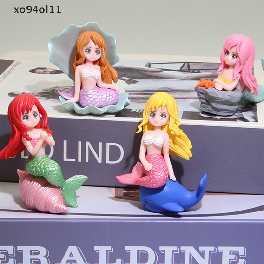 Xo Aquarium Ornamen Mermaid Resin Ornamen Kreatif Kartun Aquarium Ikan Lansekap Dekorasi OL