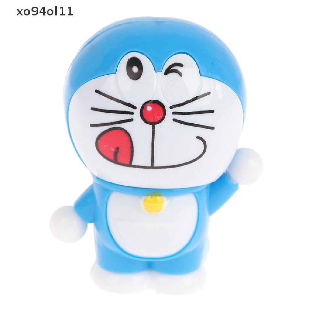 Xo 4pcs/set Topper Dekorasi Kue Ulang Tahun Figure Doraemon Kucing Mainan Anak Perlengkapan Pesta OL