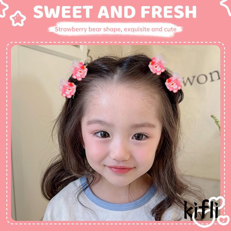 [KD] Klip Cakar Rambut Kecil Kartun Manis Strawberry Bear Cute Mini Hair Claw Clip