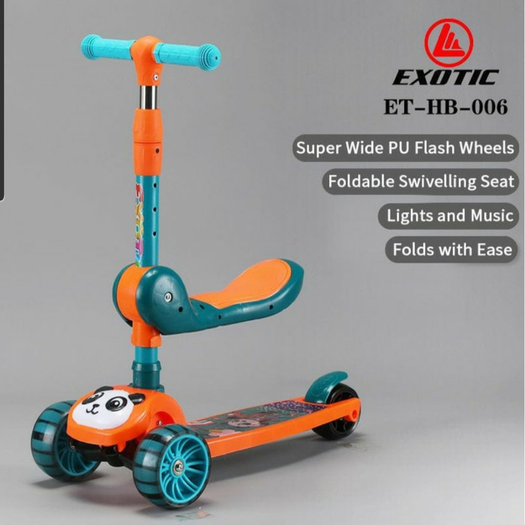 Skuter multifungsi scooter otoped 3 in 1 exotic HB 006 II pmb iora 05 fungsi duduk dan berdiri zarazustore