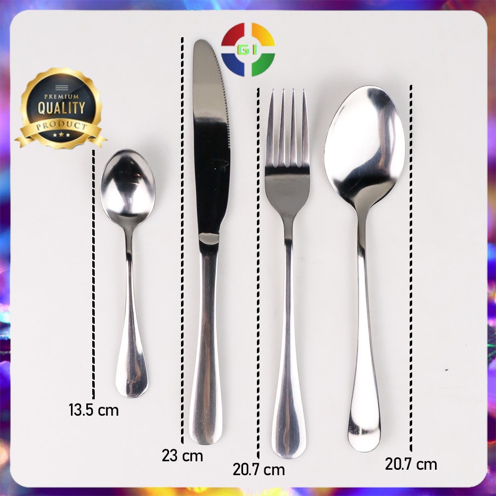 Perlengkapan Makan Sendok Garpu Pisau 1 Set 24PCS Stainless