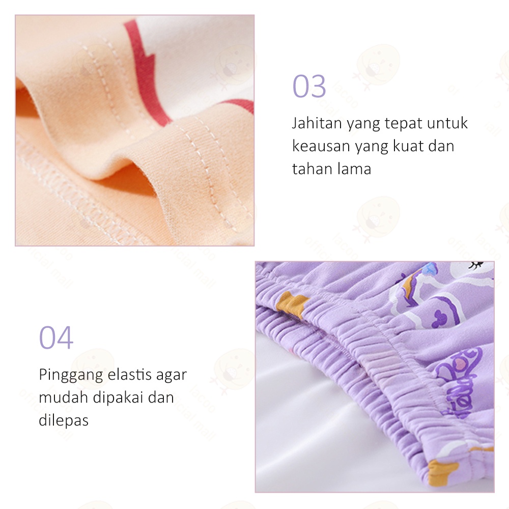 Lacoo Set baju tidur anak perempuan Piyama anak import Baju tidur piyama anak karakter