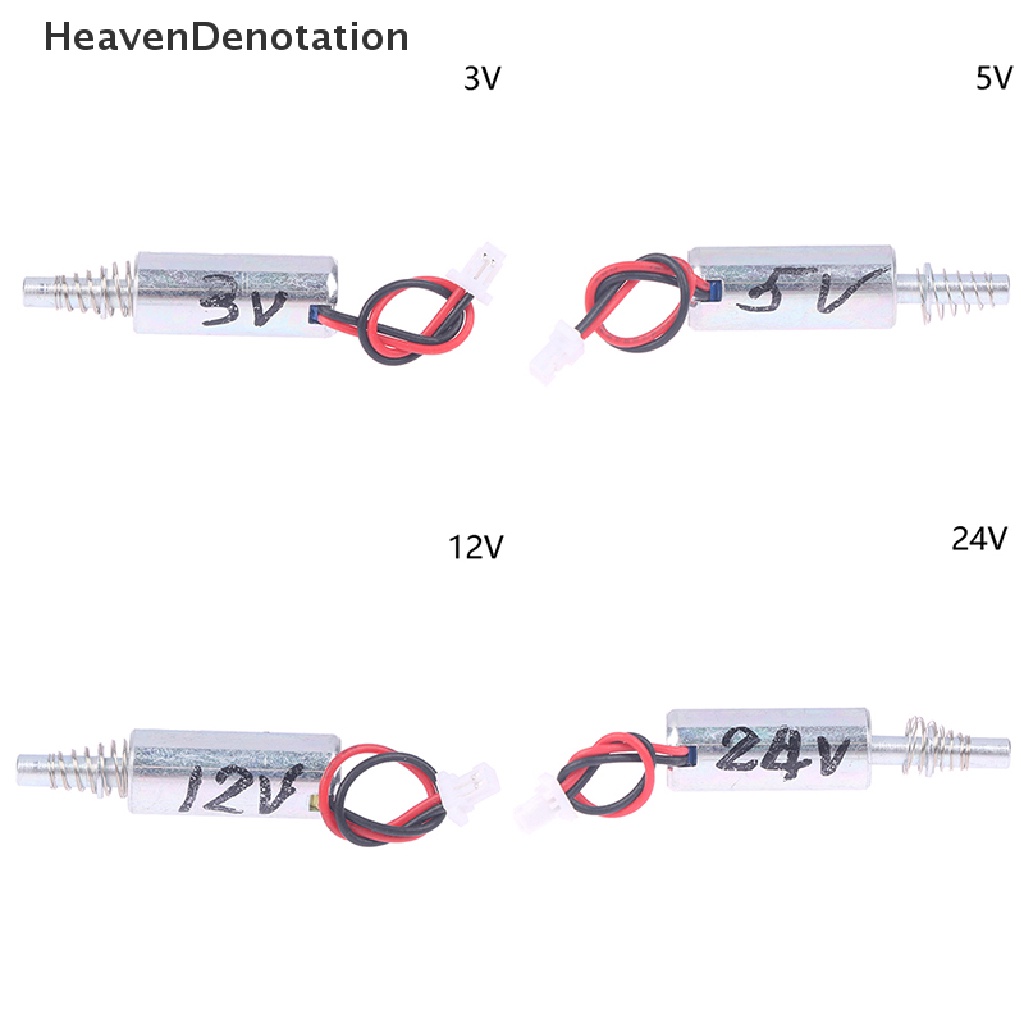 [HeavenDenotation] Dc 3V 5V 6V 9V12V 24V Kecil 8MM Silinder Hisap Inhalasi Solenoid Elektro Stroke 5mm Untuk Kunci Sidik Jari HDV