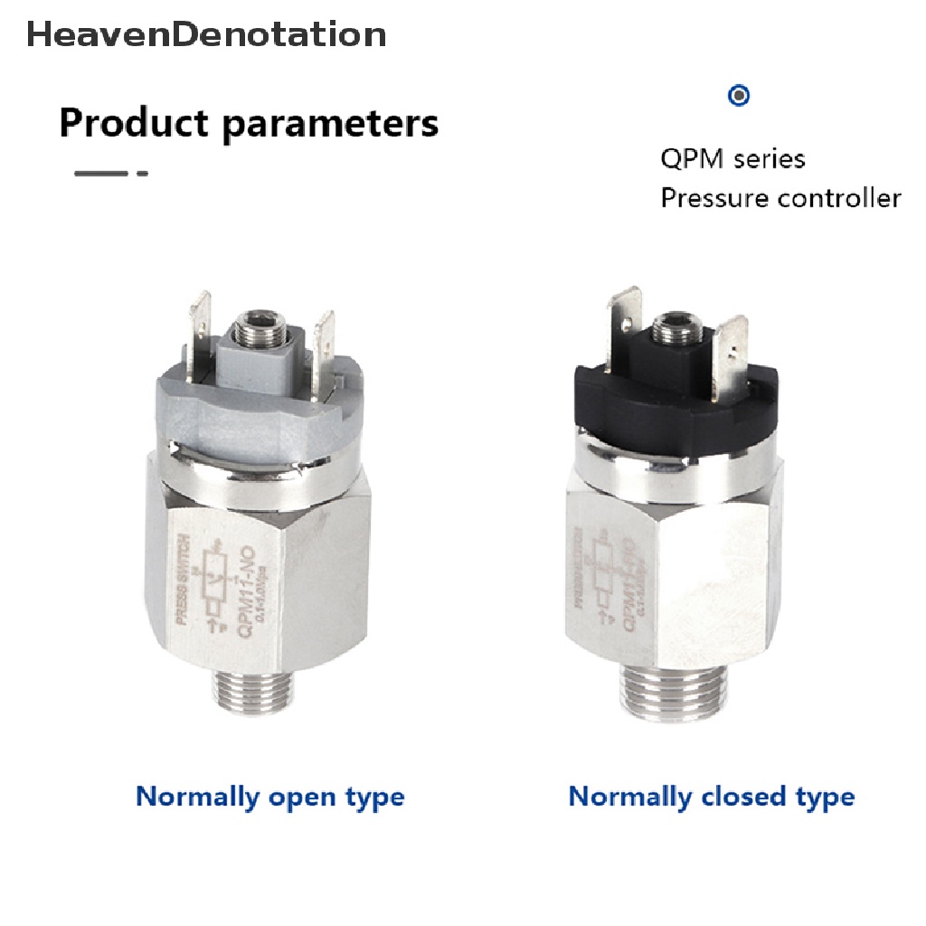 [HeavenDenotation] 1per4tekanan Mikro Saklar Hidrolik Diafragma Yang Dapat Disesuaikan QPM11-NC/QPM11-NO Pressure Switch Wire External Thread Nozzle HDV