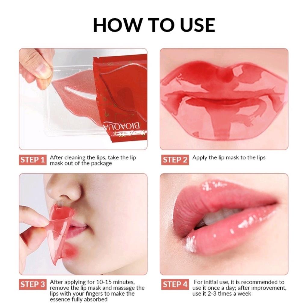 BIOAQUA masker bibir lip mask Cherry collagen Moisturizing Essence Lip Mask