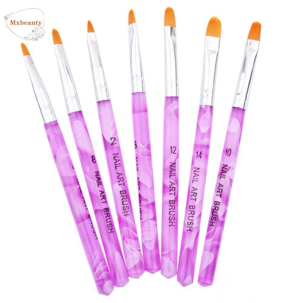 Mxbeauty Nail Art Liner Pen Desain Perancis Akrilik 3D Nail Tips Manicure Alat Tarik Sikat Kawat Aksesoris Kuku Nail Painting Pen