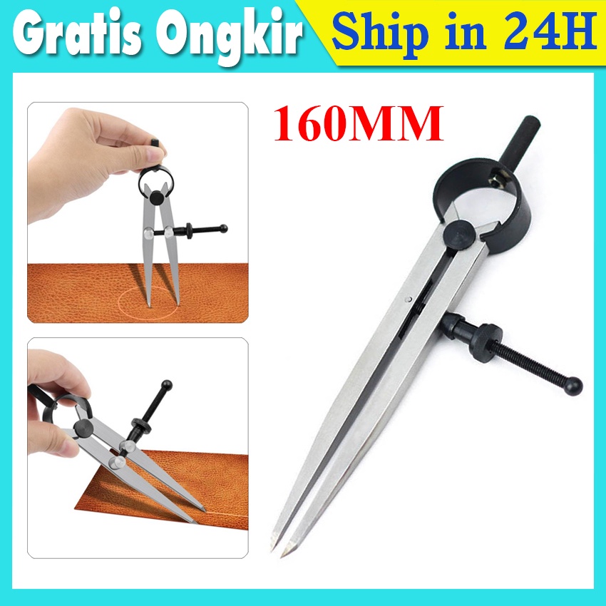 

Jangka Alat Pengukur untuk Membuat Lingkaran Pola Pengukur Jarak Adjustable Caliper Steel Lock Sistem Lingkaran