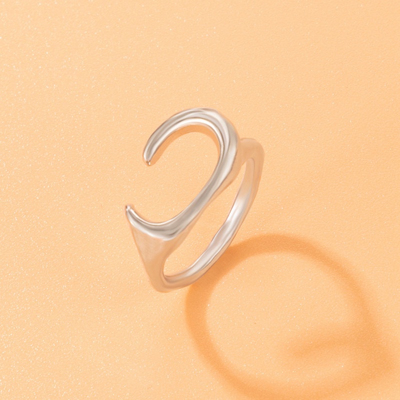 Punk Set Cincin Kupu-Kupu Cair Warna Perak Untuk Wanita Fashion Gelombang Tidak Teratur Metal Knuckle Rings Aesthetic Egirl Gothic Jewelry